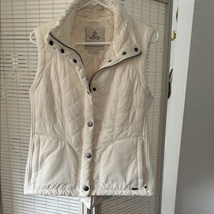 Prana Off-White Quilted Vest